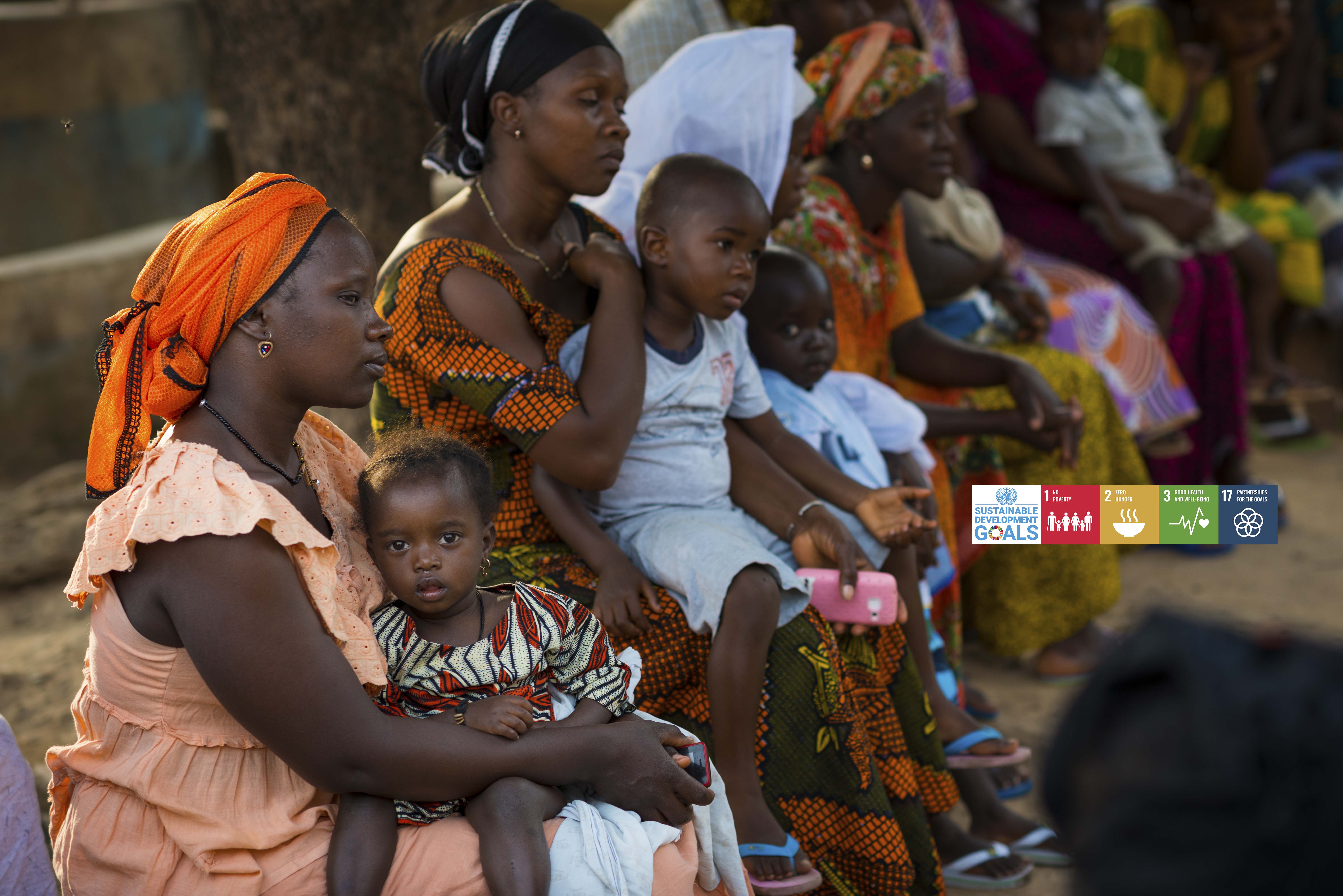 An image of women and children